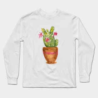 Watercolor cactus Long Sleeve T-Shirt